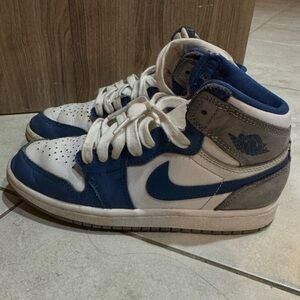Jordan 1 Hi FD1412-410 True Blue Kids  Size 1.5  Preowned